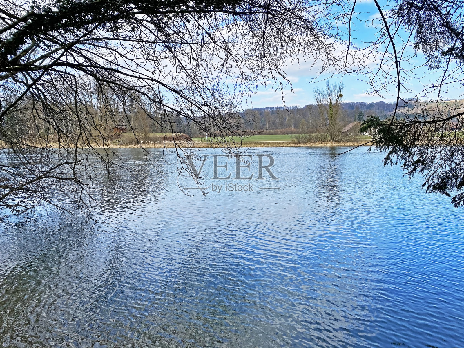 阿尔高罗伊斯河平原(Naturschutzzone Aargauische Auen in der Reussebene)， Unterlunkhofen - Switzerland(瑞士)照片摄影图片