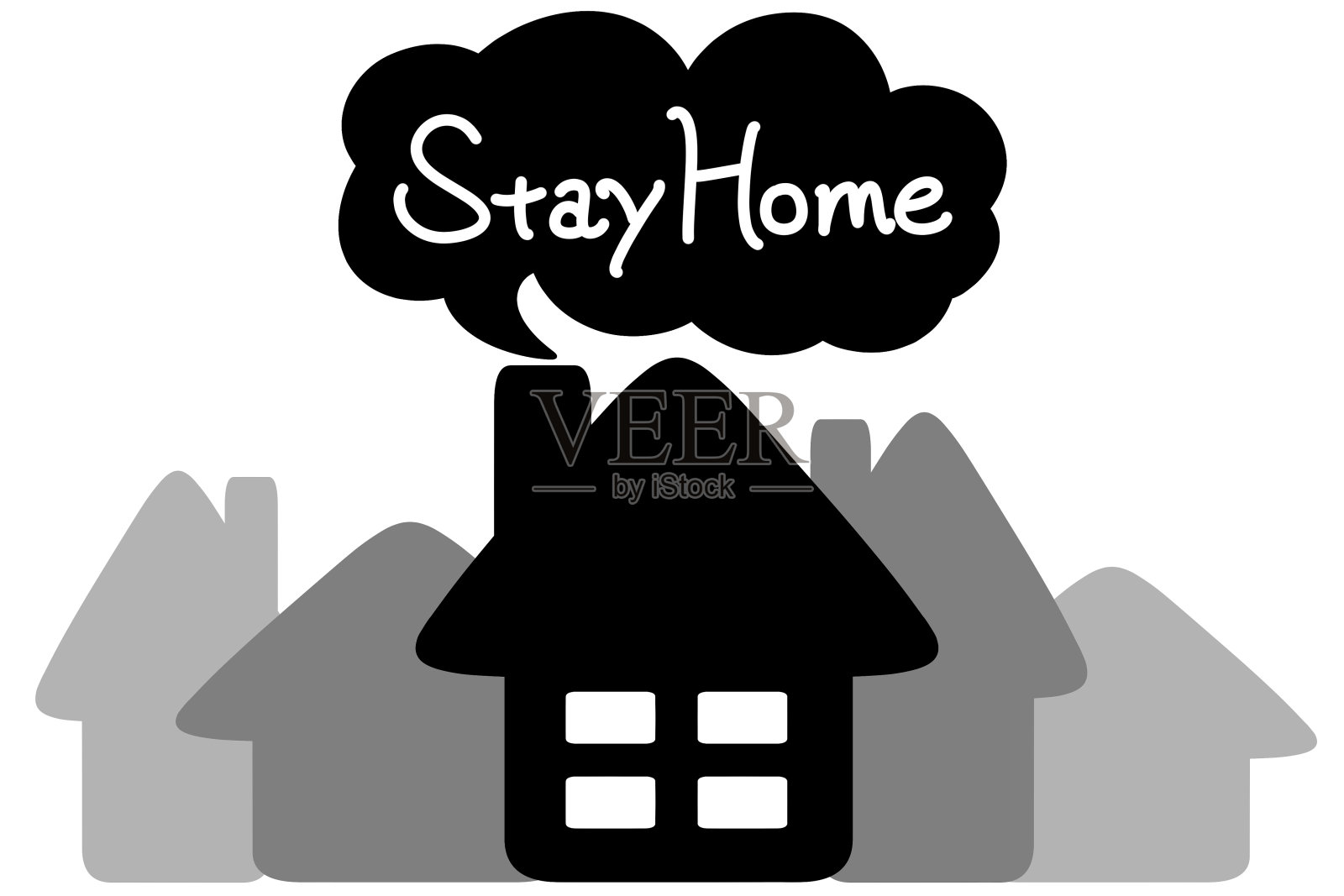 呆在家里插画图片素材