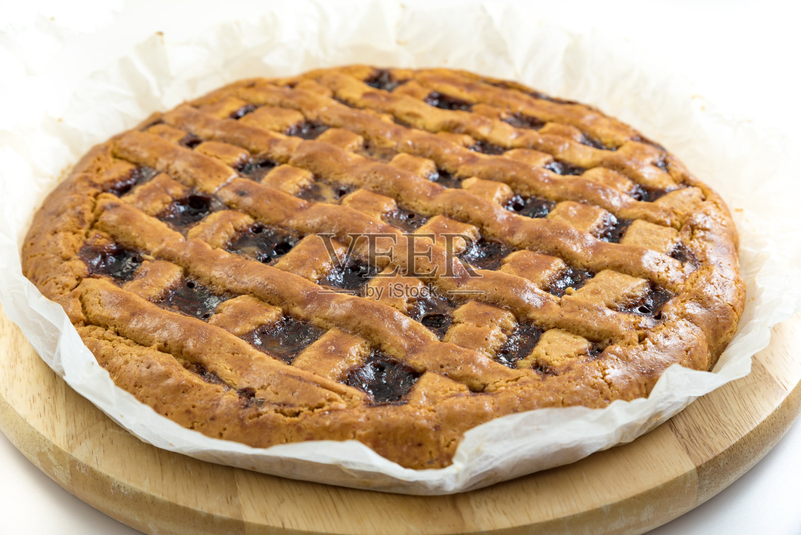 美味的挞配自制无花果酱照片摄影图片