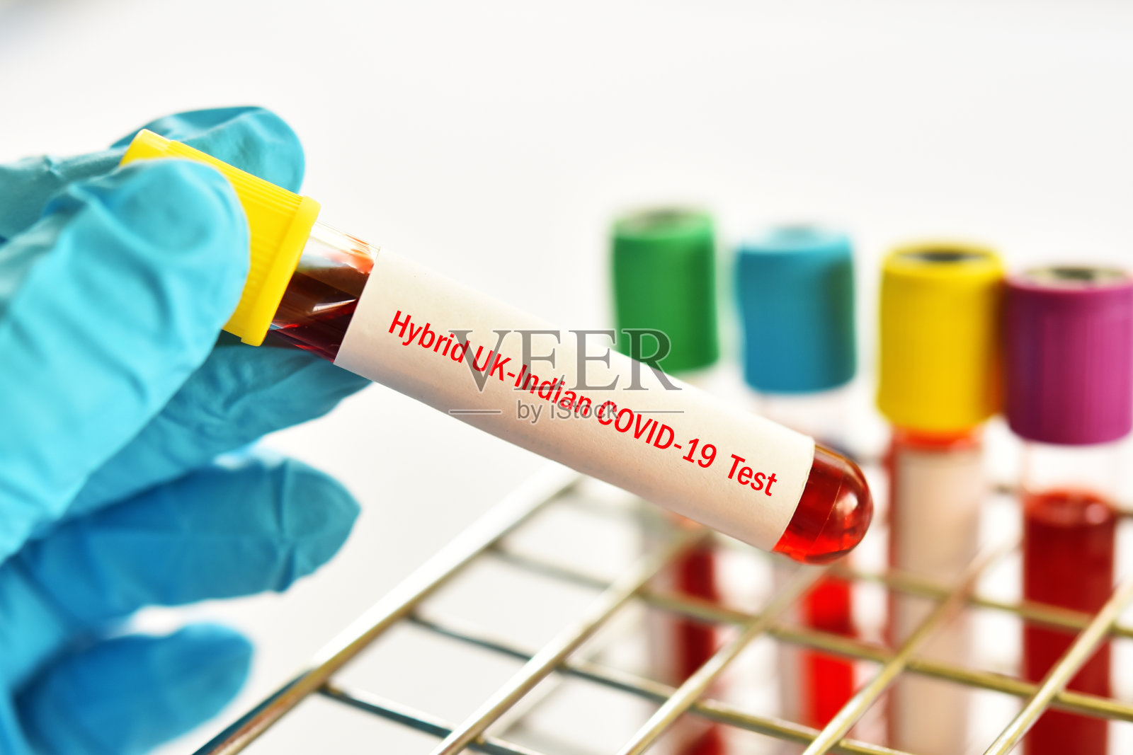 英印杂交COVID-19检测照片摄影图片