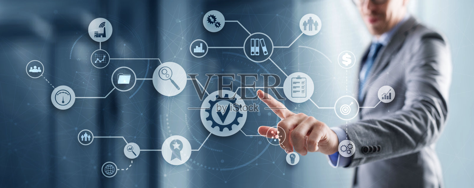 图标质量保证标准互联网技术业务概念照片摄影图片