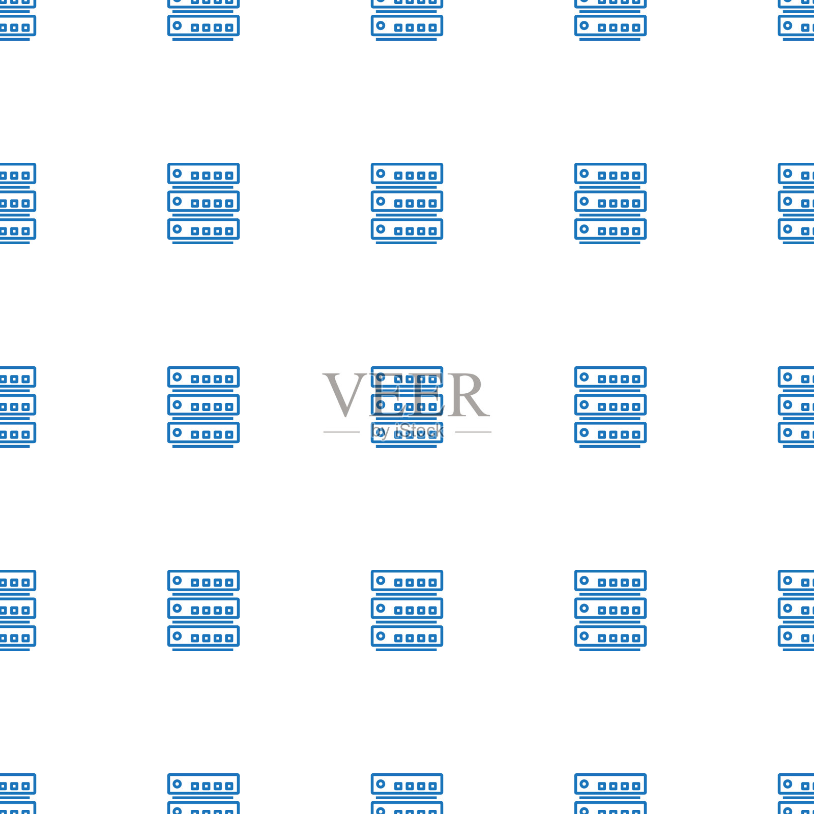 服务器图标模式无缝白色背景插画图片素材