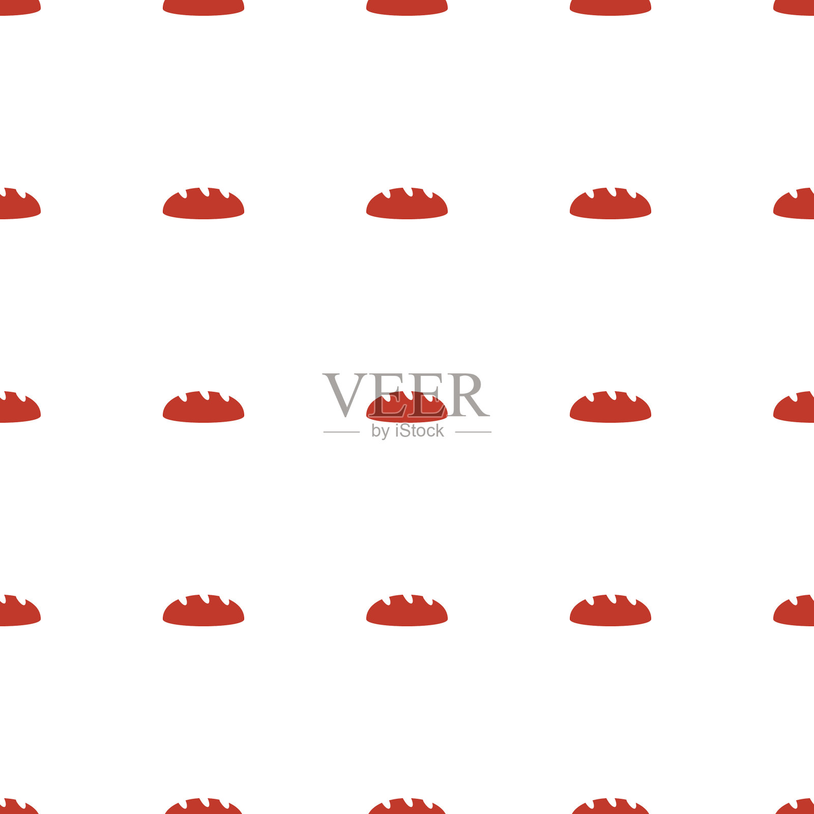 面包图标图案无缝白色背景插画图片素材