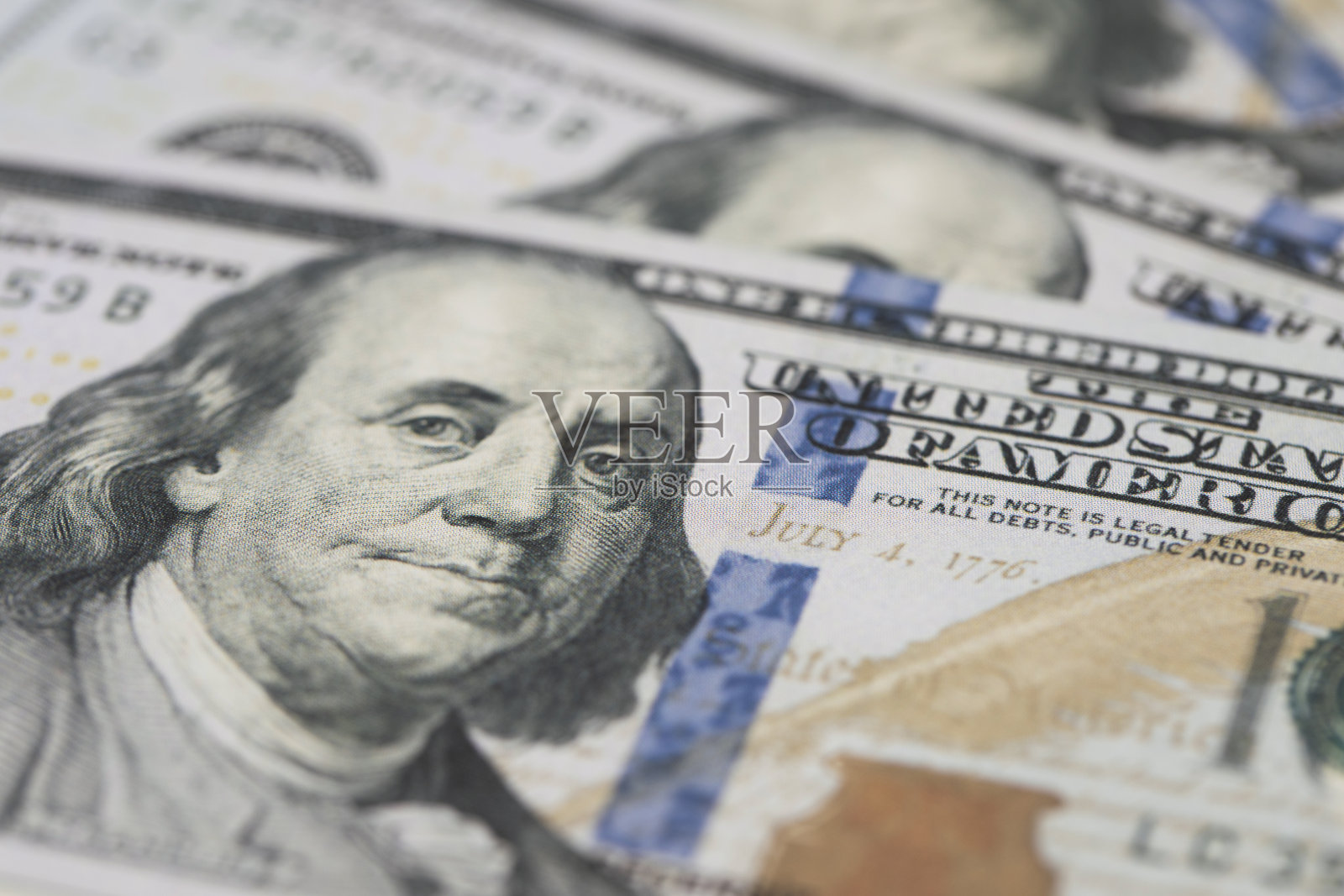 一百美元钞票的背景照片摄影图片