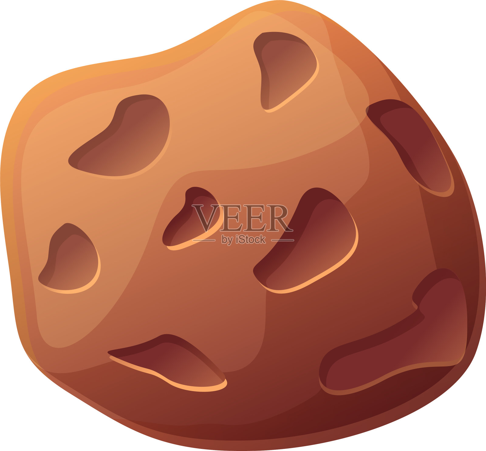 小行星轨道图标卡通风格设计元素图片