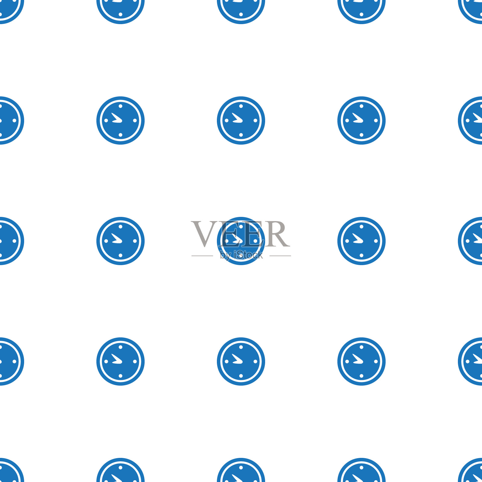 时钟图标图案无缝白色背景插画图片素材