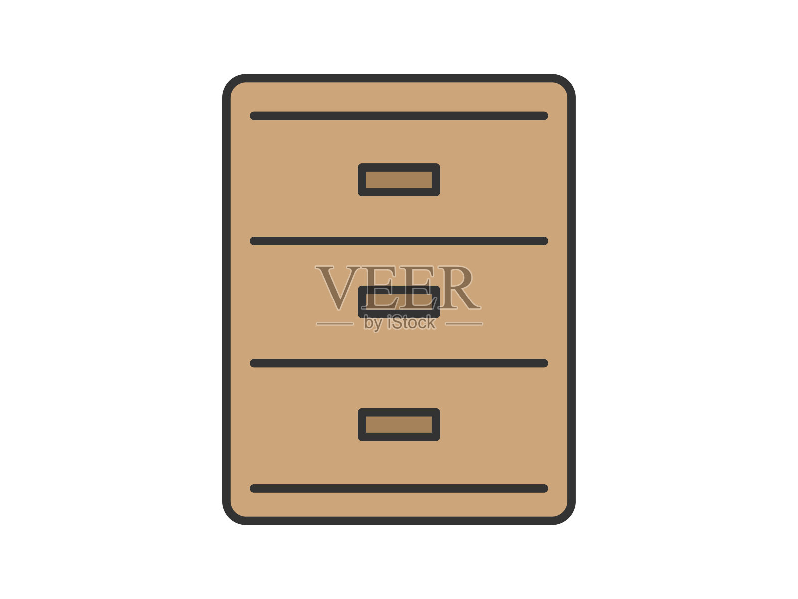 五斗柜图标。插画图片素材