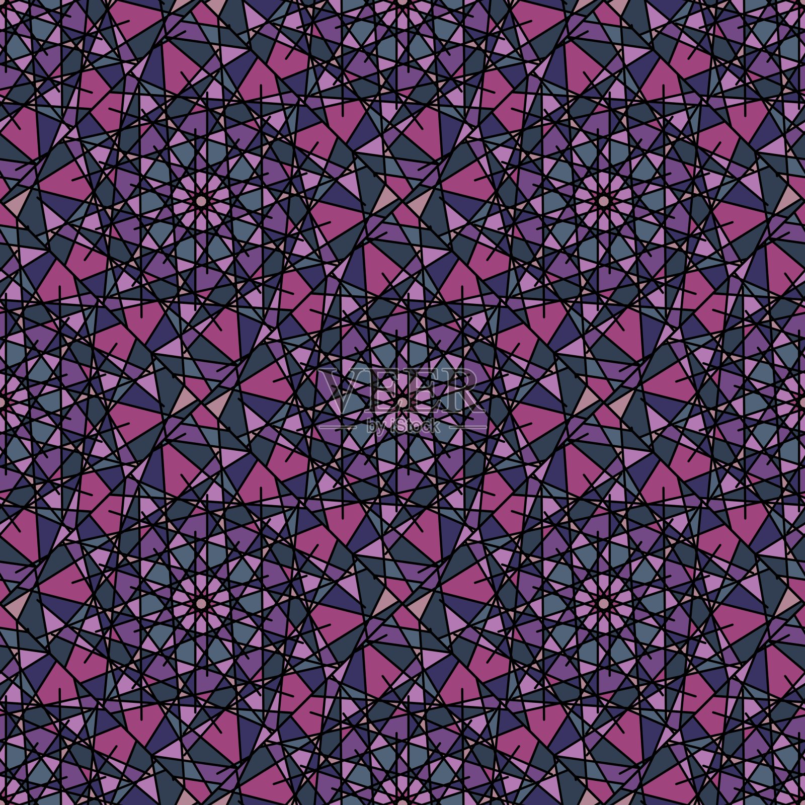 紫色无缝马赛克抽象插画图片素材