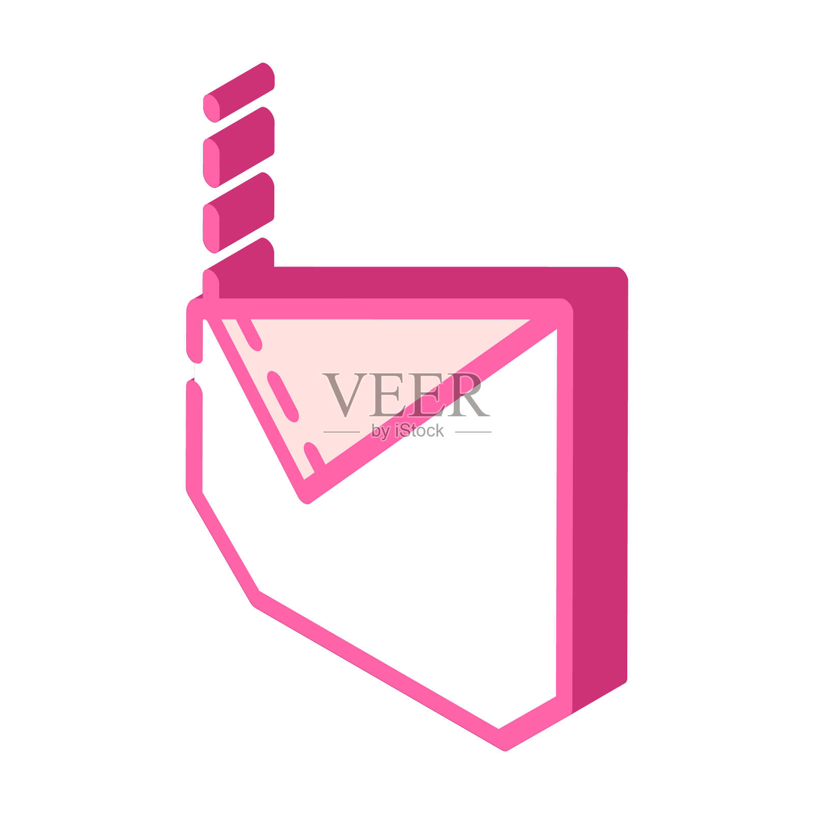 撕裂口袋等距图标矢量插图图标素材