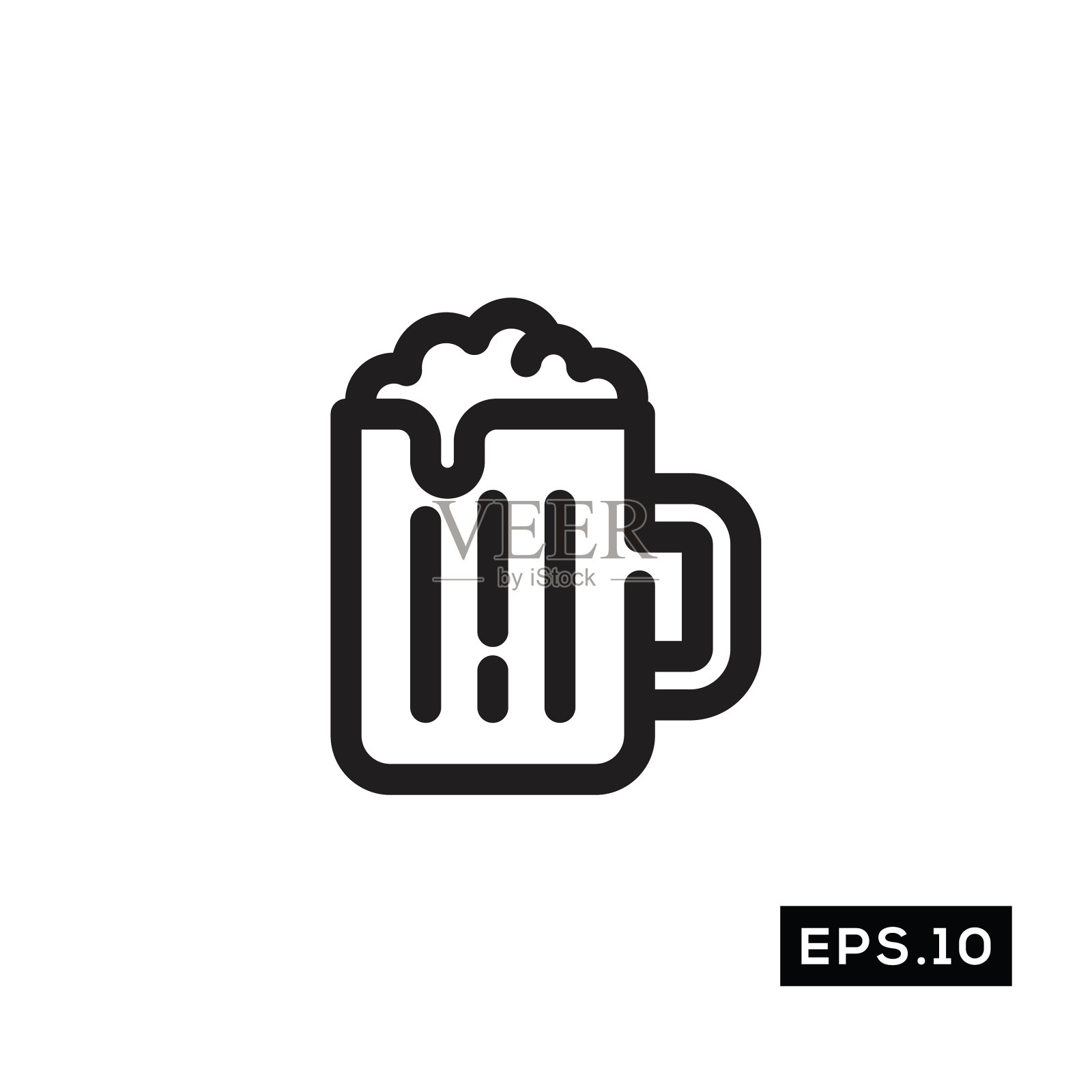 啤酒线图标啤酒符号图标素材