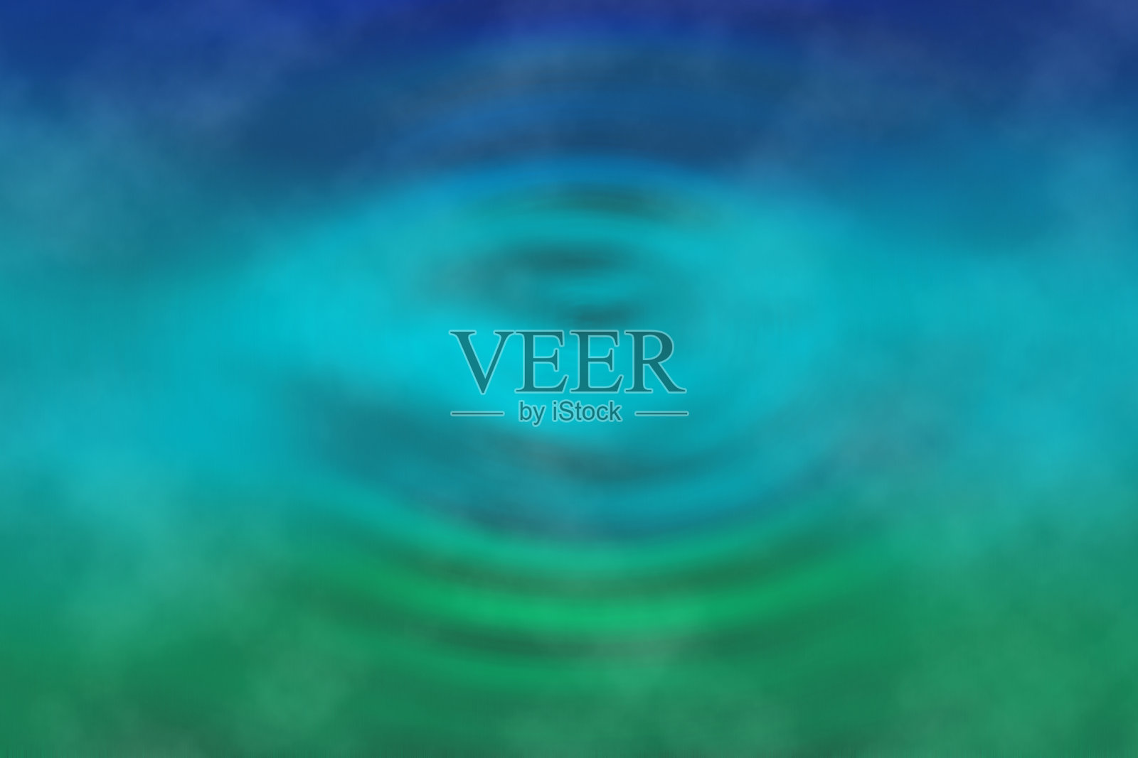 蓝色底色为绿色。背景与波。插画图片素材