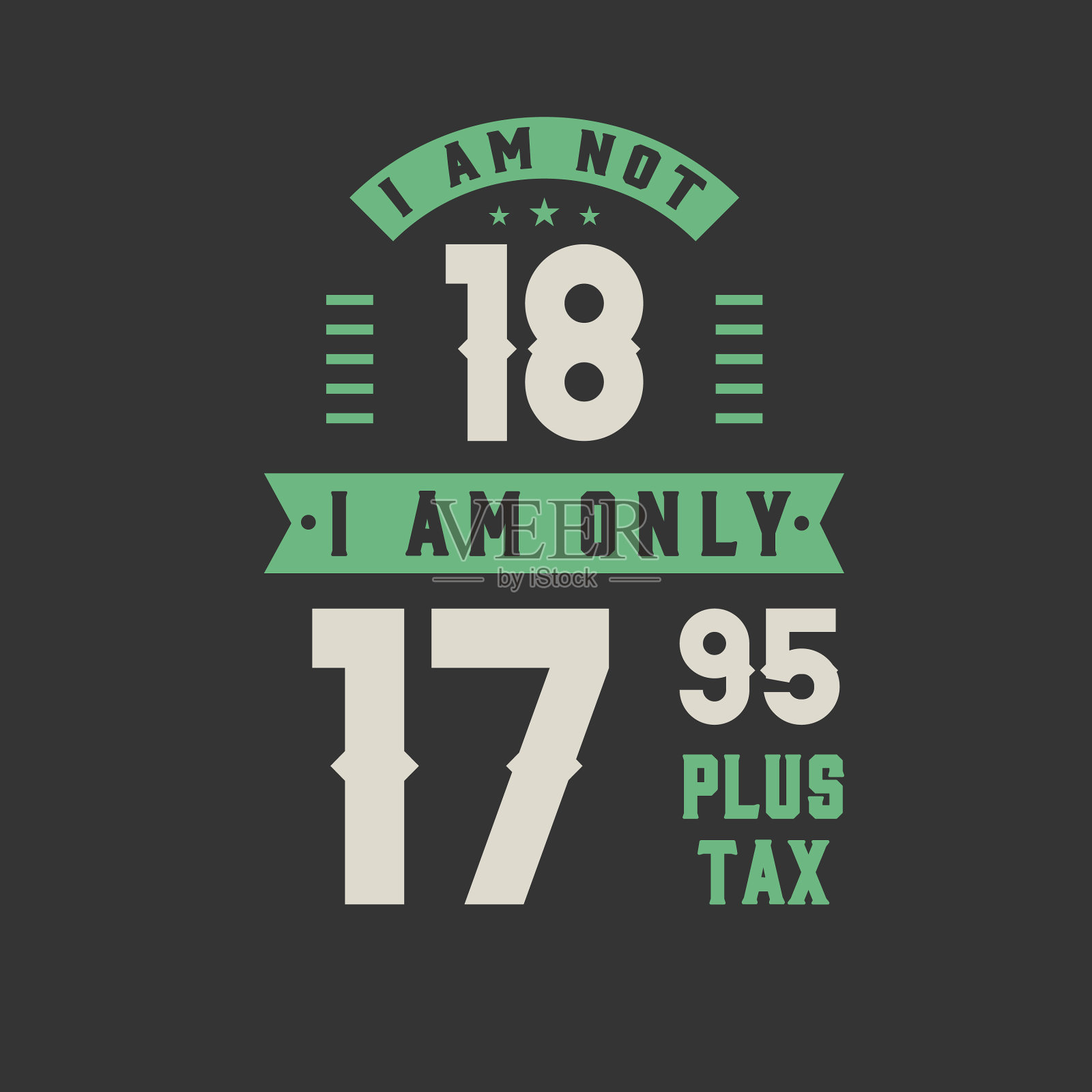 我不是18岁，我只有1795岁加税18岁插画图片素材