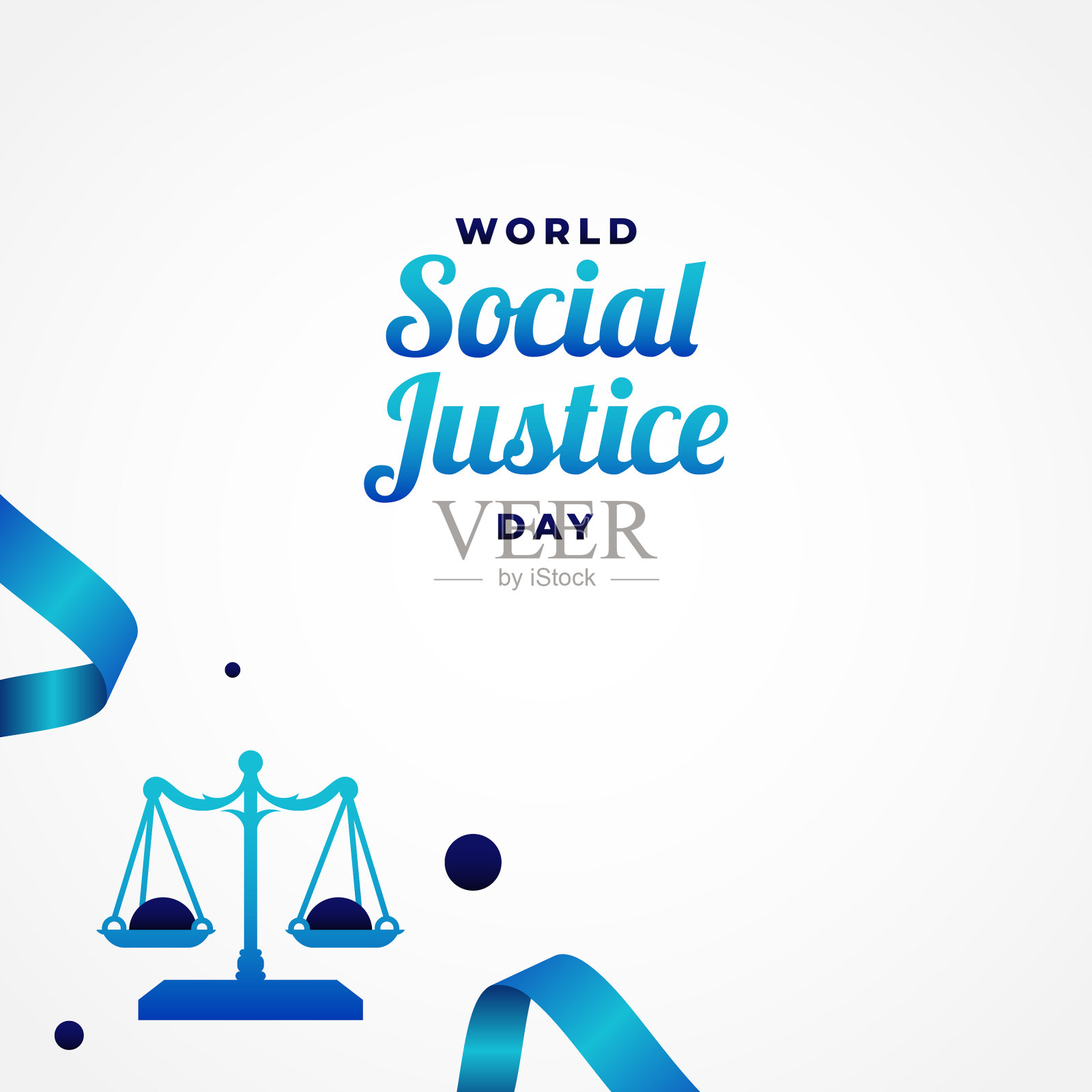 世界社会正义日设计模板插画图片素材
