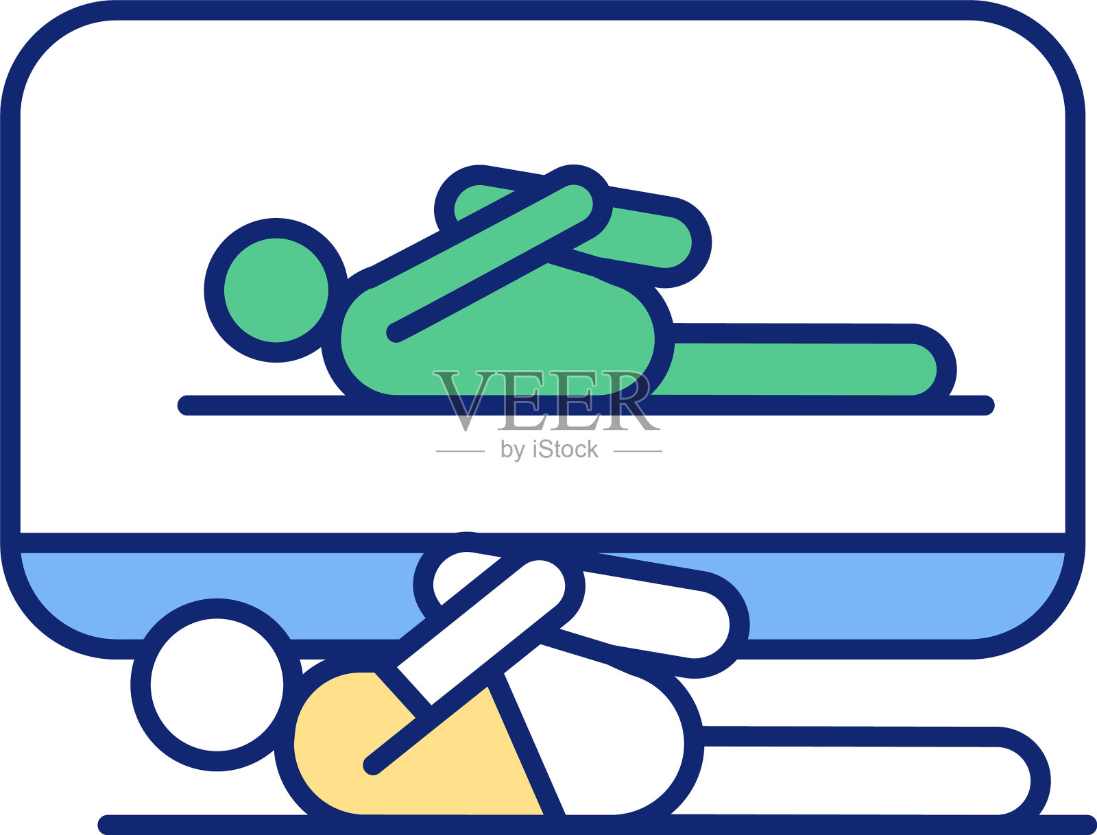 在线健身课程RGB彩色图标设计元素图片