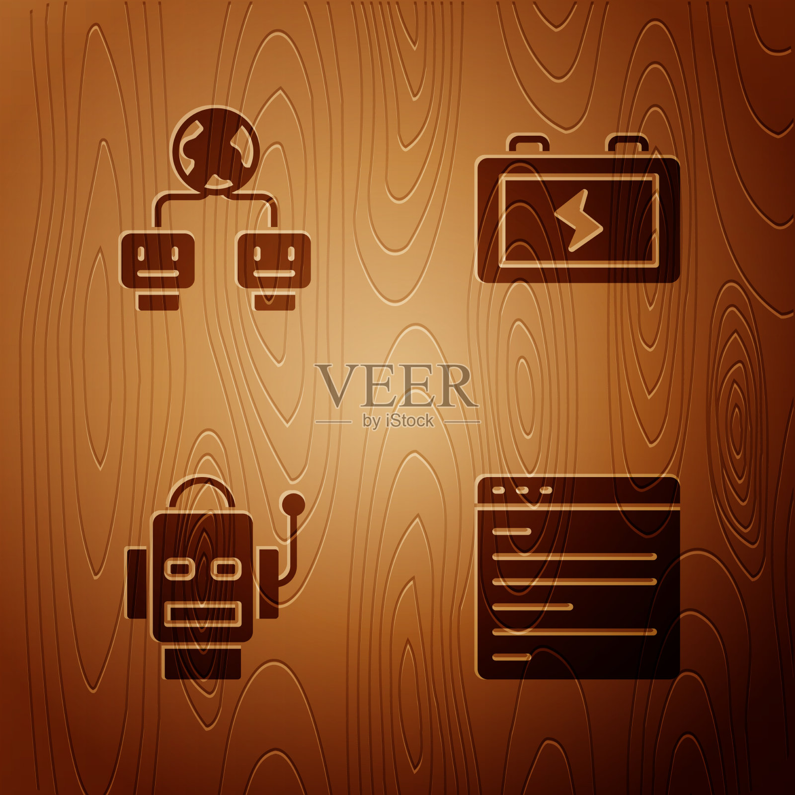 设置计算机API接口人为图标素材