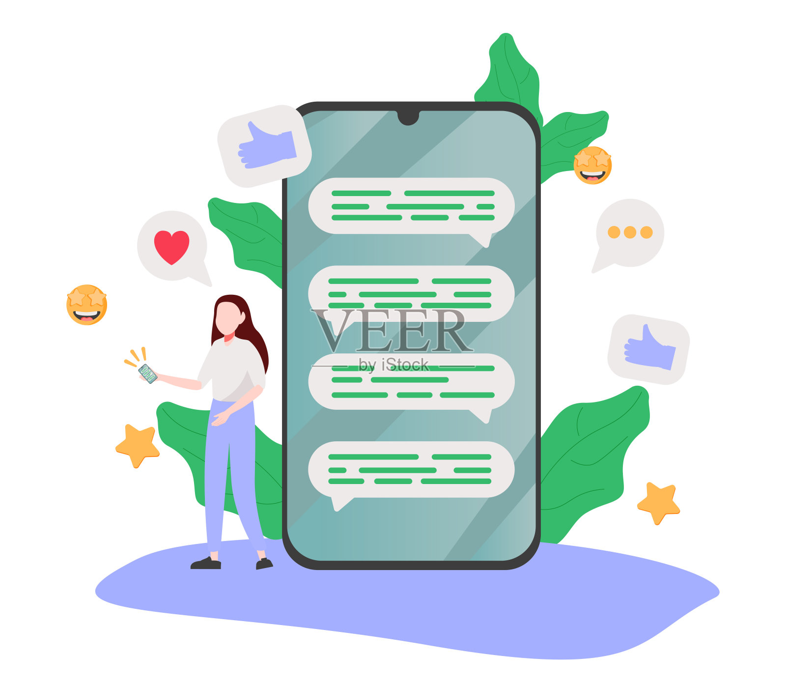 谈话对话和说话对话作为沟通小人的概念插画图片素材