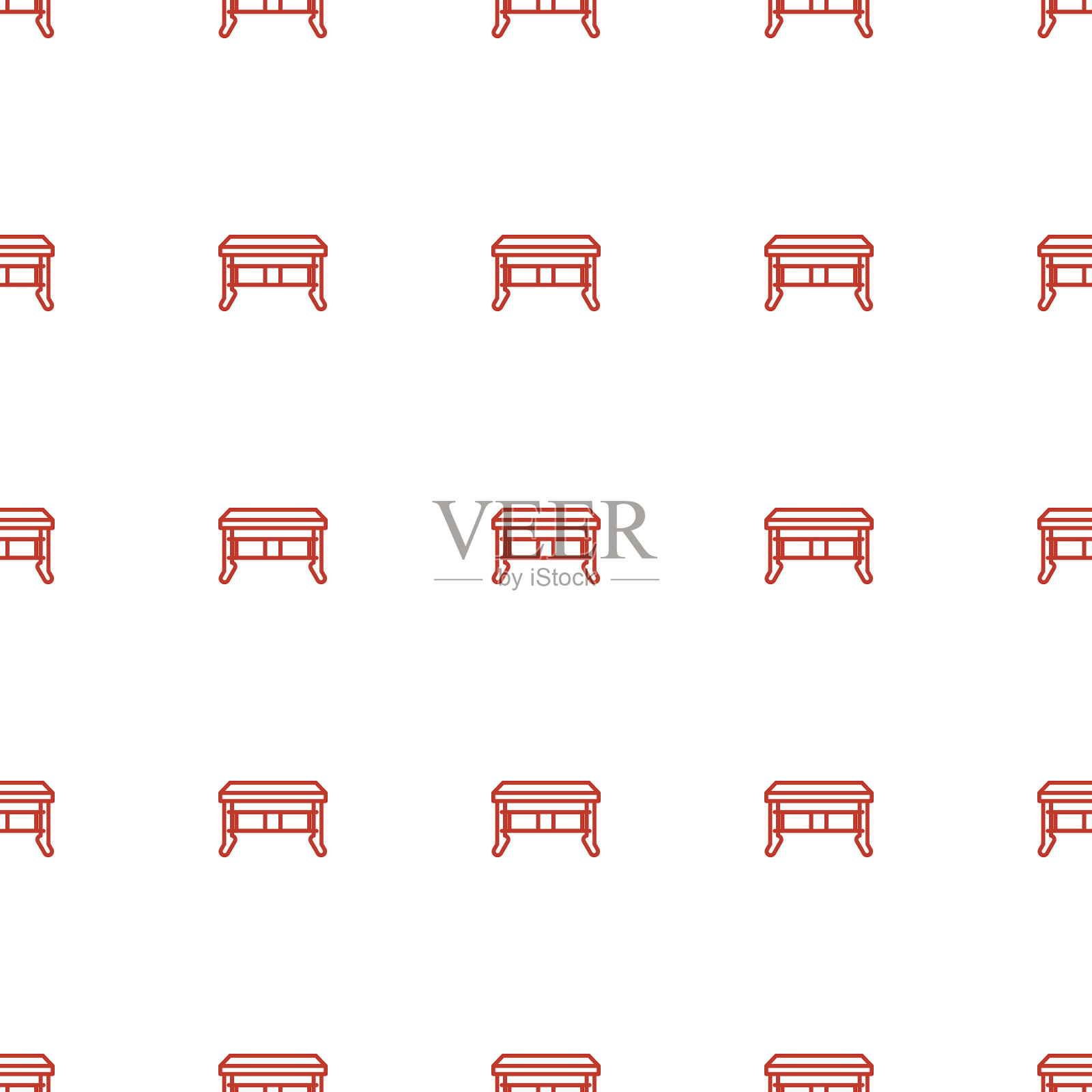 办公桌面图标图案无缝白色背景插画图片素材