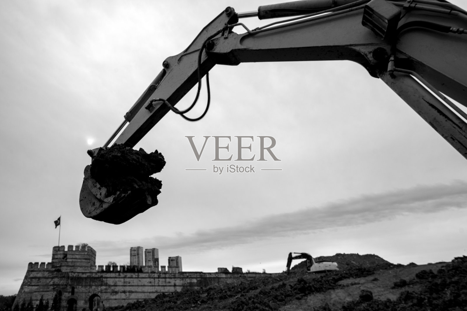 伊斯坦布尔的历史拜占庭墙照片摄影图片