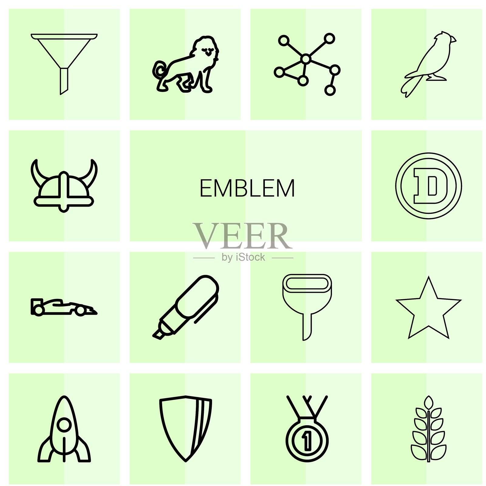 14个徽章图标图标素材