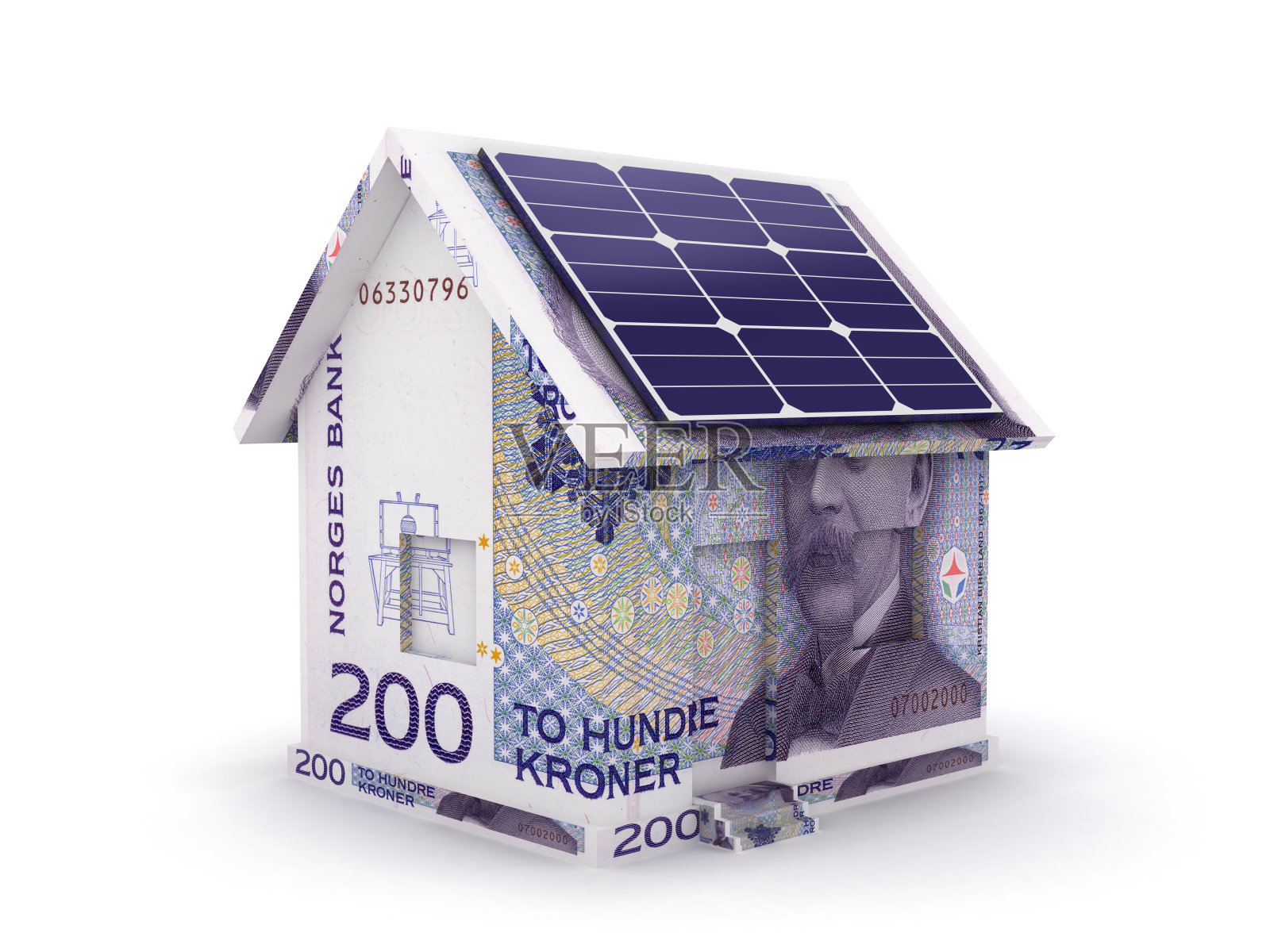 挪威克朗金融公司太阳能电池板能源照片摄影图片