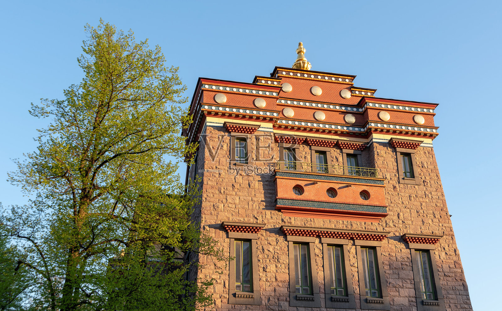 圣彼得堡的佛教寺庙。俄罗斯照片摄影图片