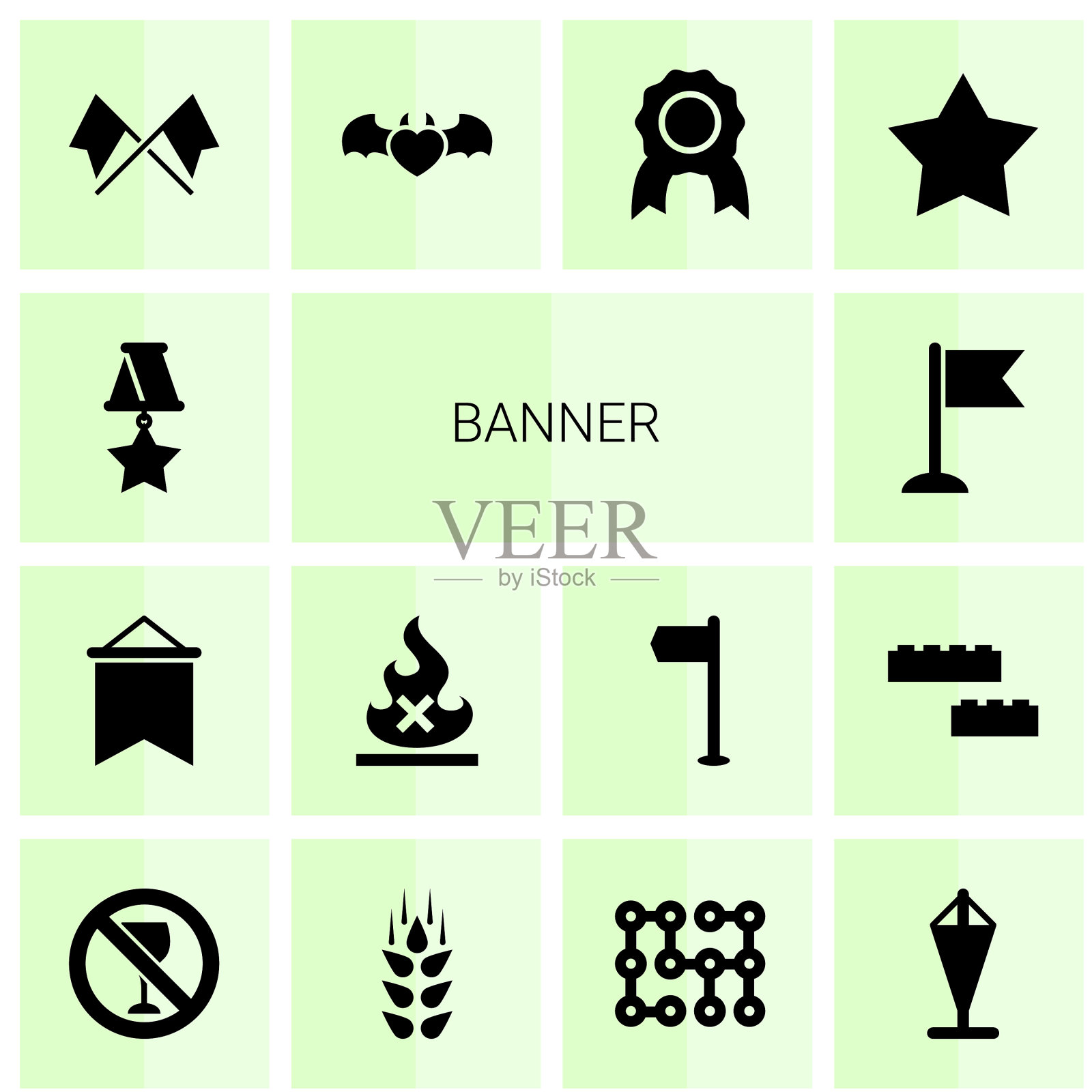 14旗帜图标图标素材