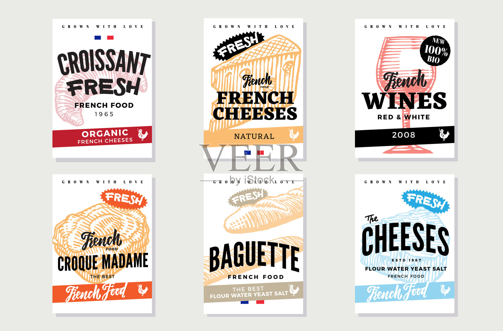 法国美食小册子简介设计模板素材