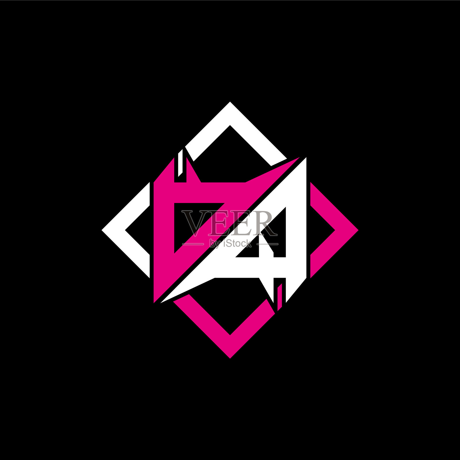 以字母o和q为首字母的现代极简设计插画图片素材