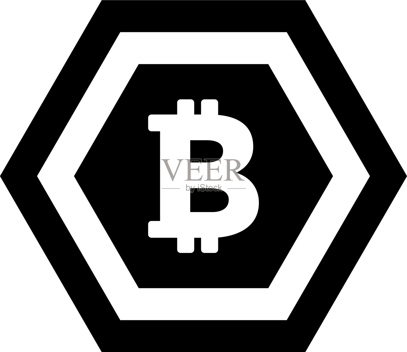 比特币图标数字加密货币符号插画图片素材