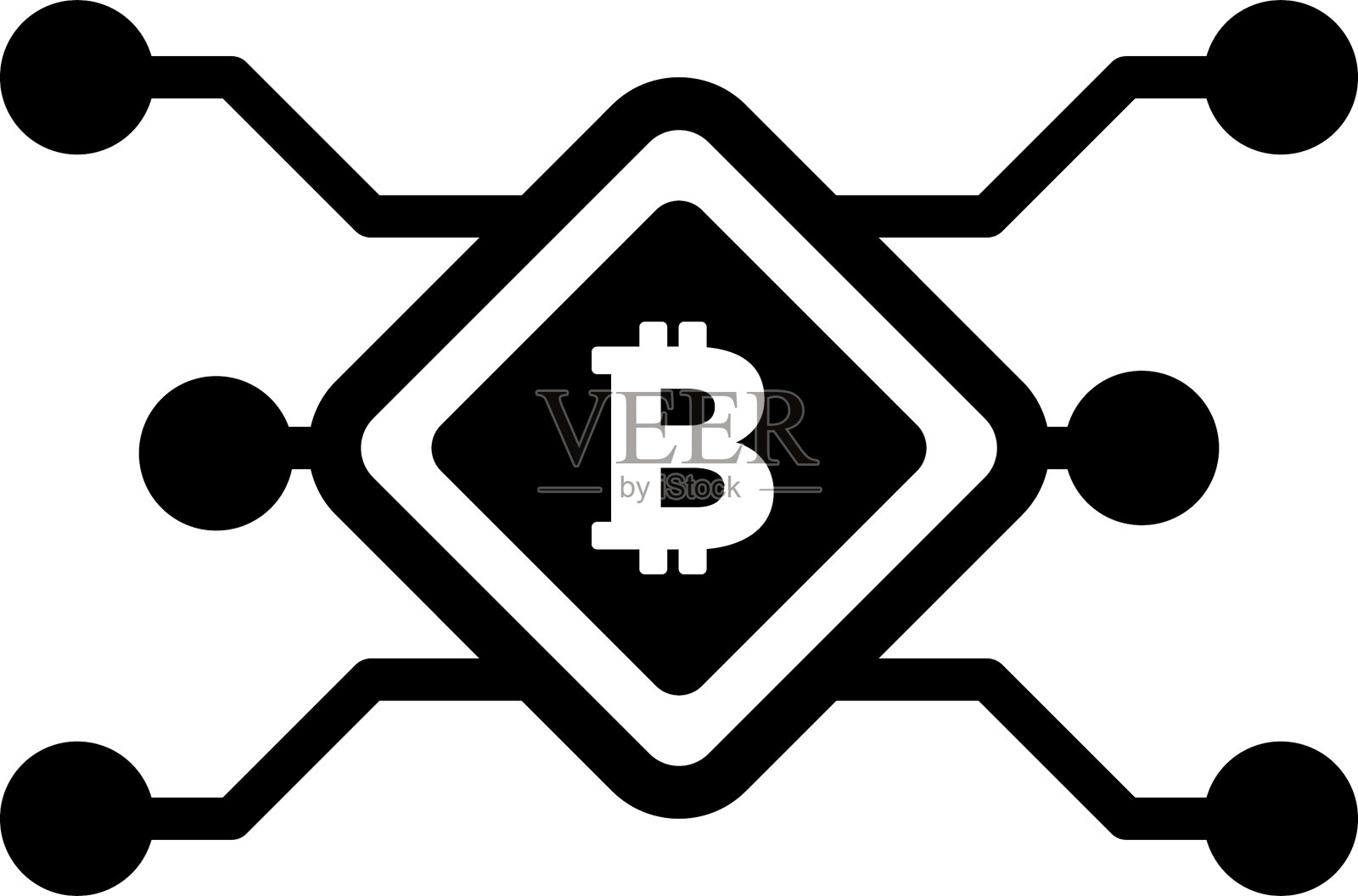 加密货币图标比特币的数字资产和图标素材