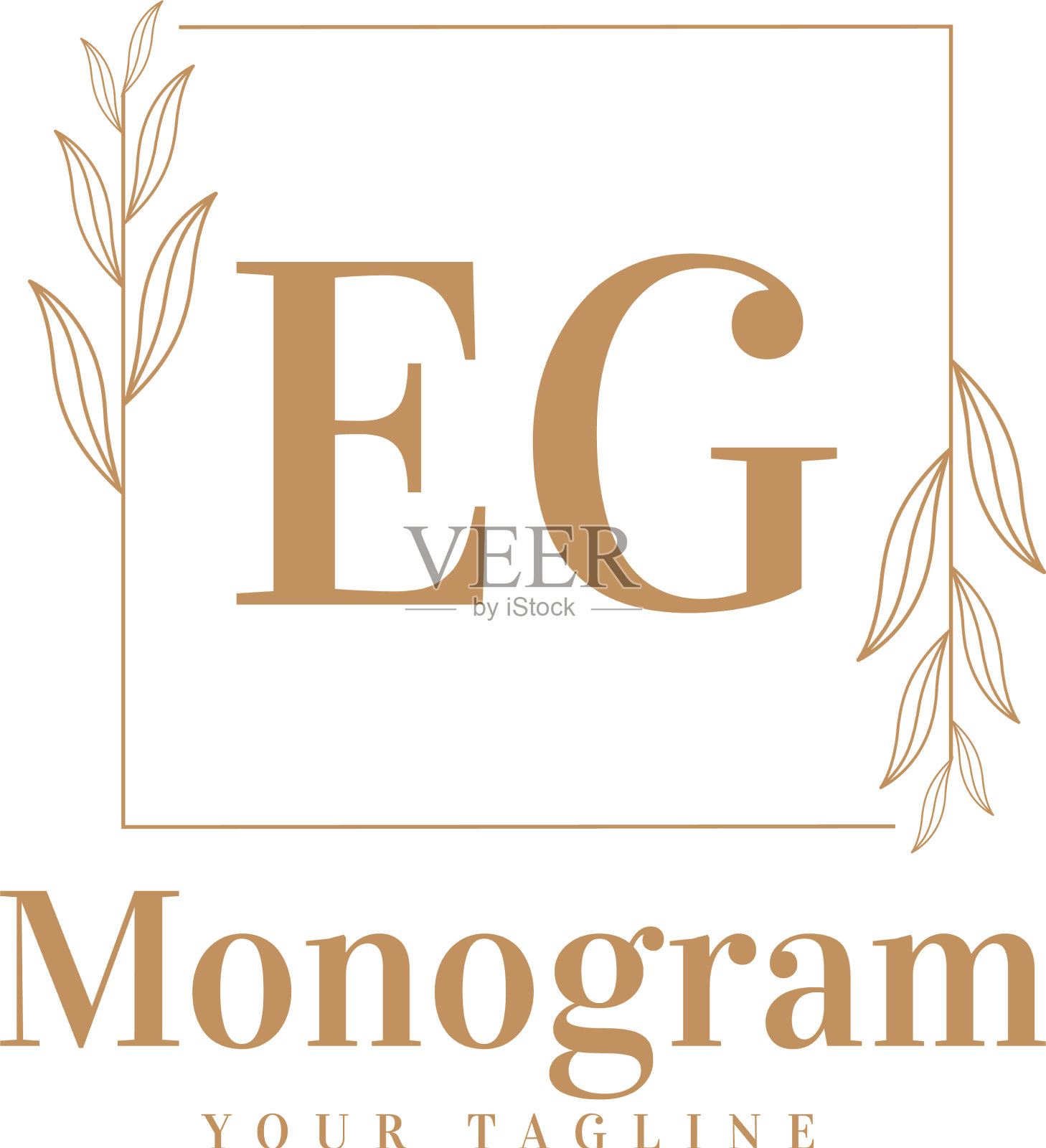 例如最初的标志设计具有女性风格插画图片素材