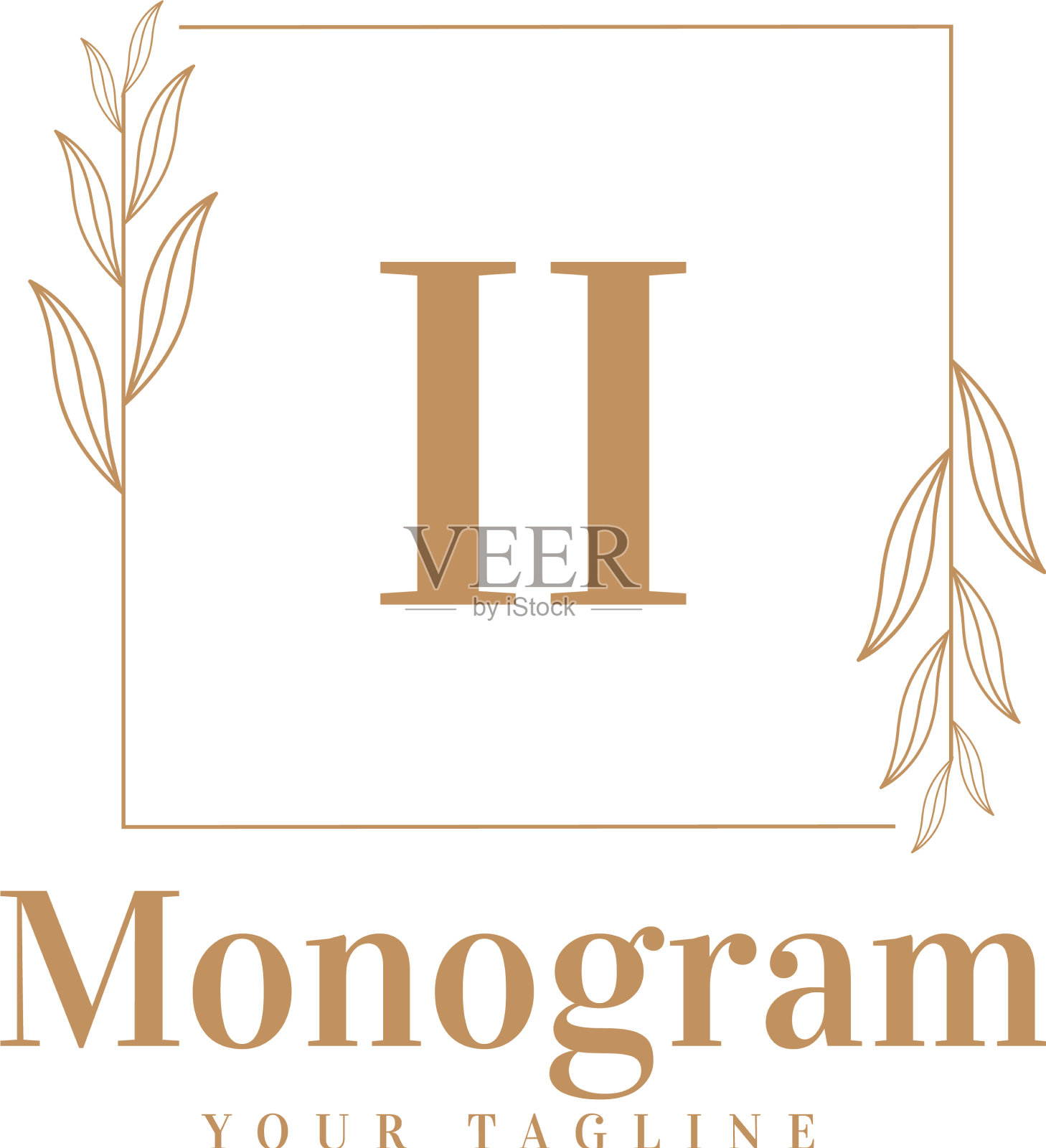 Ii初始化一个具有女性风格的标志设计插画图片素材