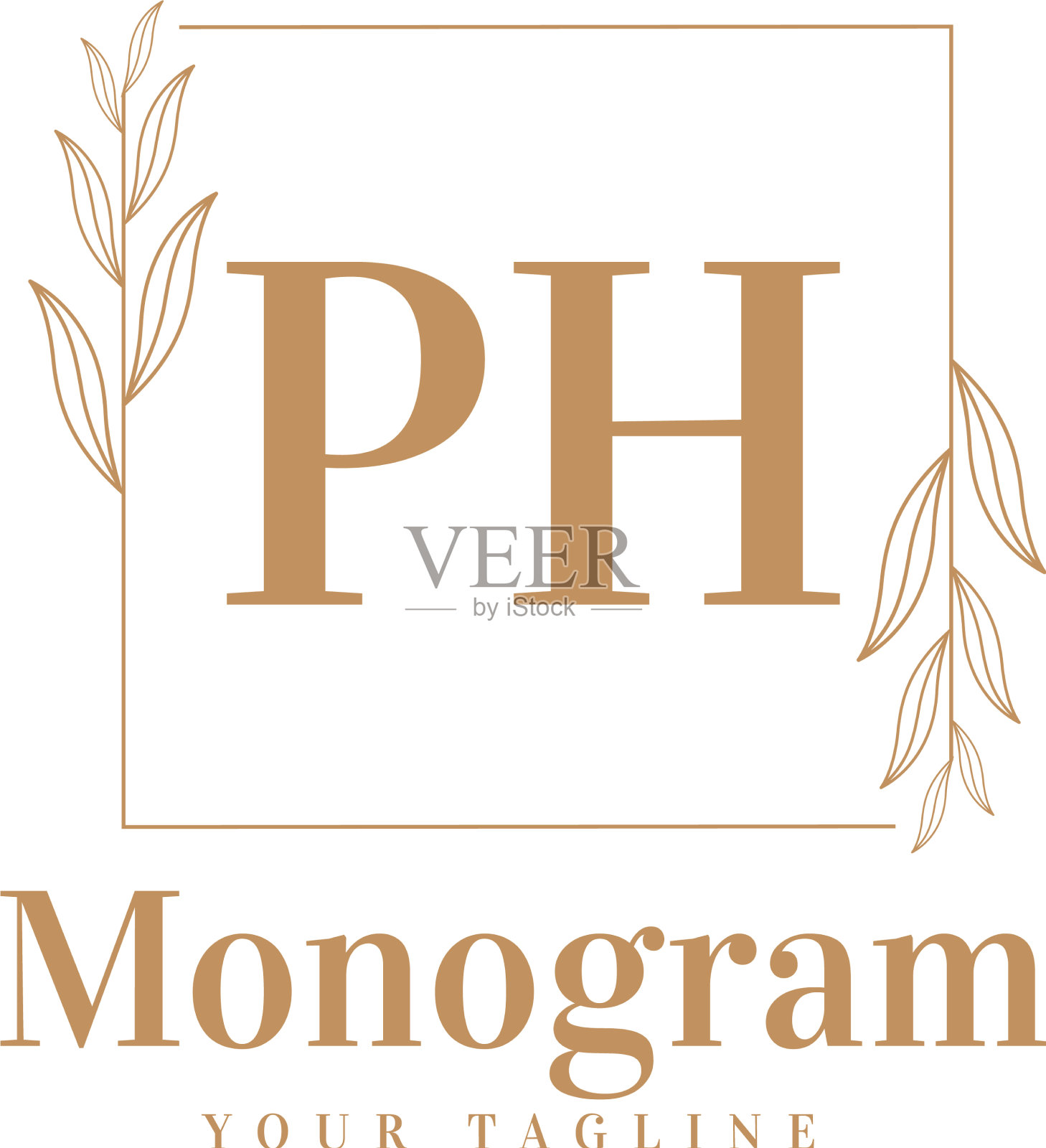 一个具有女性风格的标志设计插画图片素材