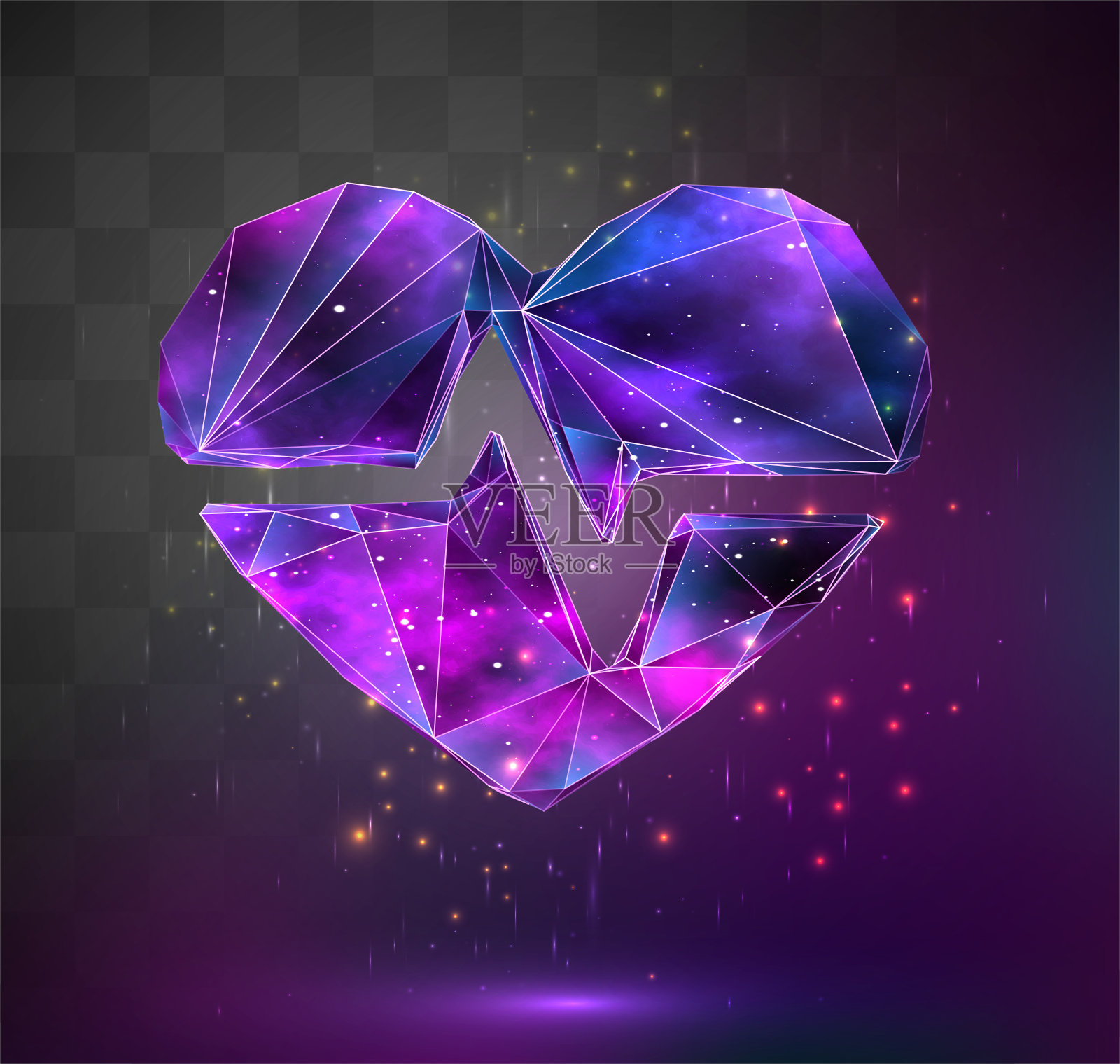 矢量3d对象上的方形马赛克背景。空间作为一种理念插画图片素材