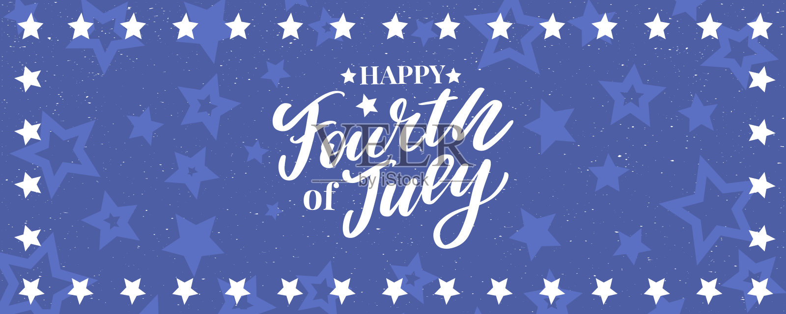 7月4日时尚的美国独立日设计插画图片素材