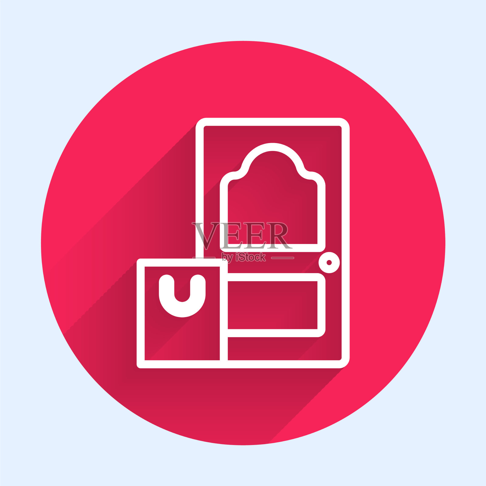 白线在线订餐和速递图标素材