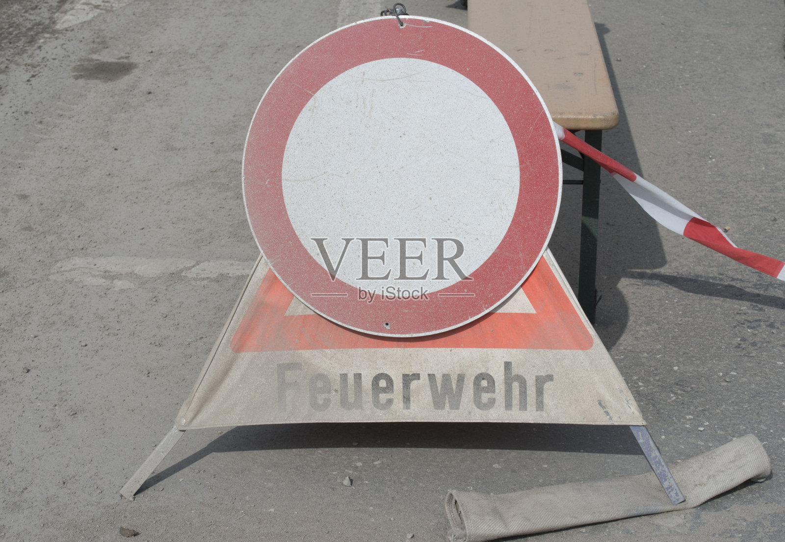 消防部门的德语标识(Feuerwehr)照片摄影图片