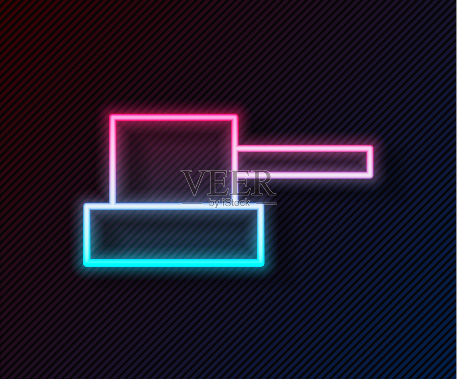 发光霓虹线喷枪可以喷嘴帽图标插画图片素材