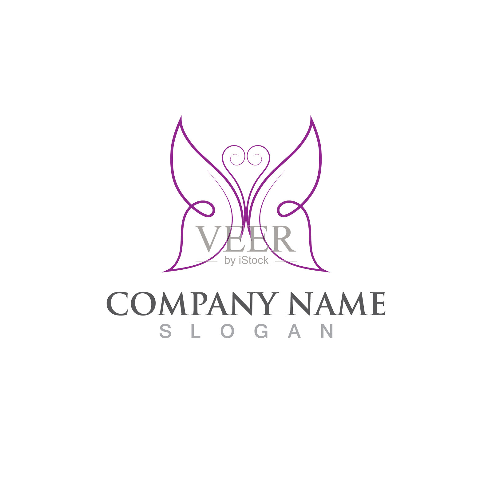 美丽蝴蝶图标设计插画图片素材