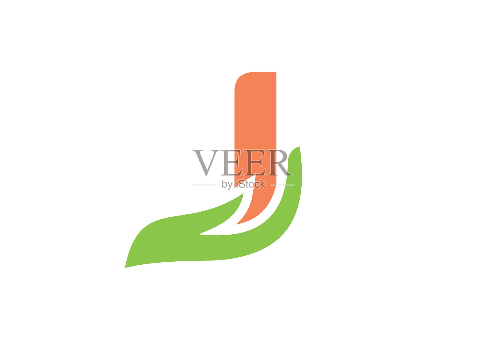 我的字母标志与手的概念。我的标志设计插画图片素材