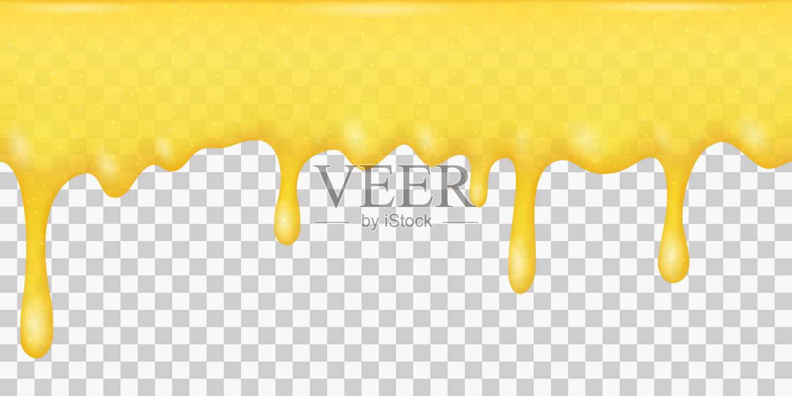 滴蜜或黄色黏液的边缘插画图片素材
