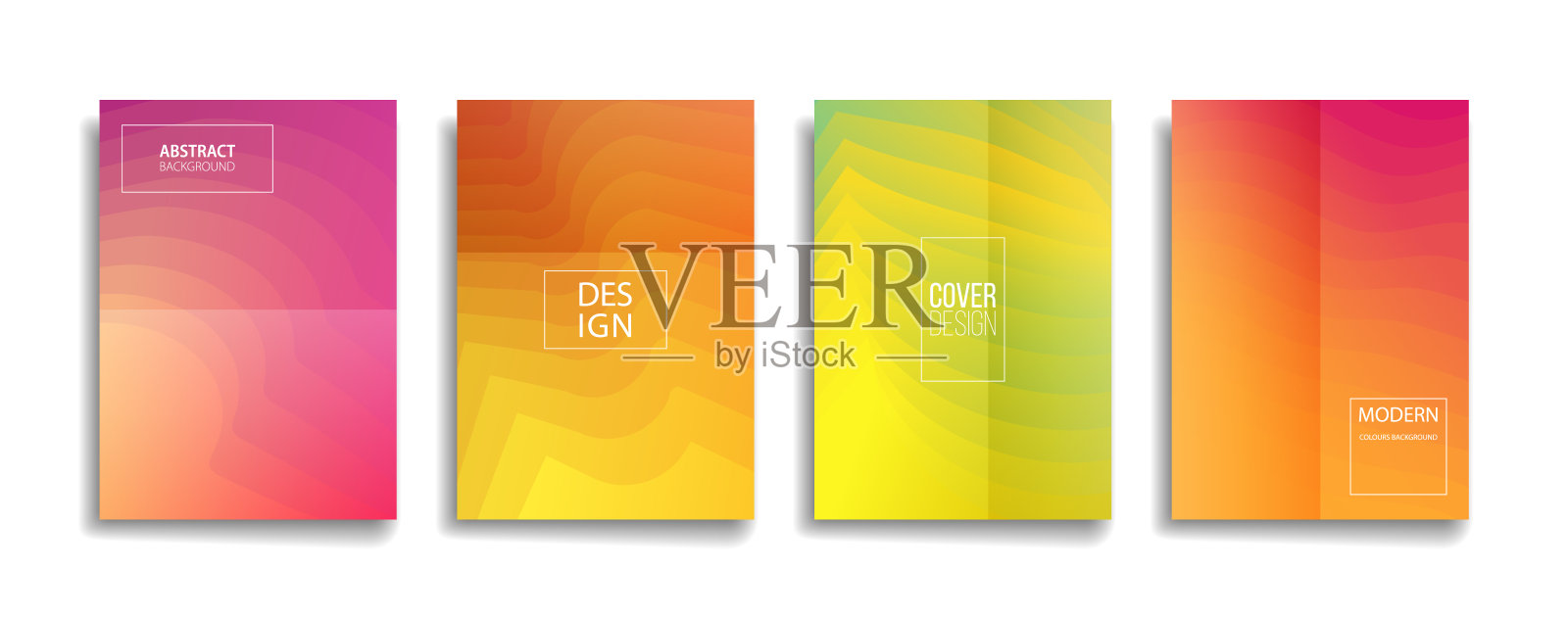 现代明亮的渐变颜色抽象线条图案背景插画图片素材