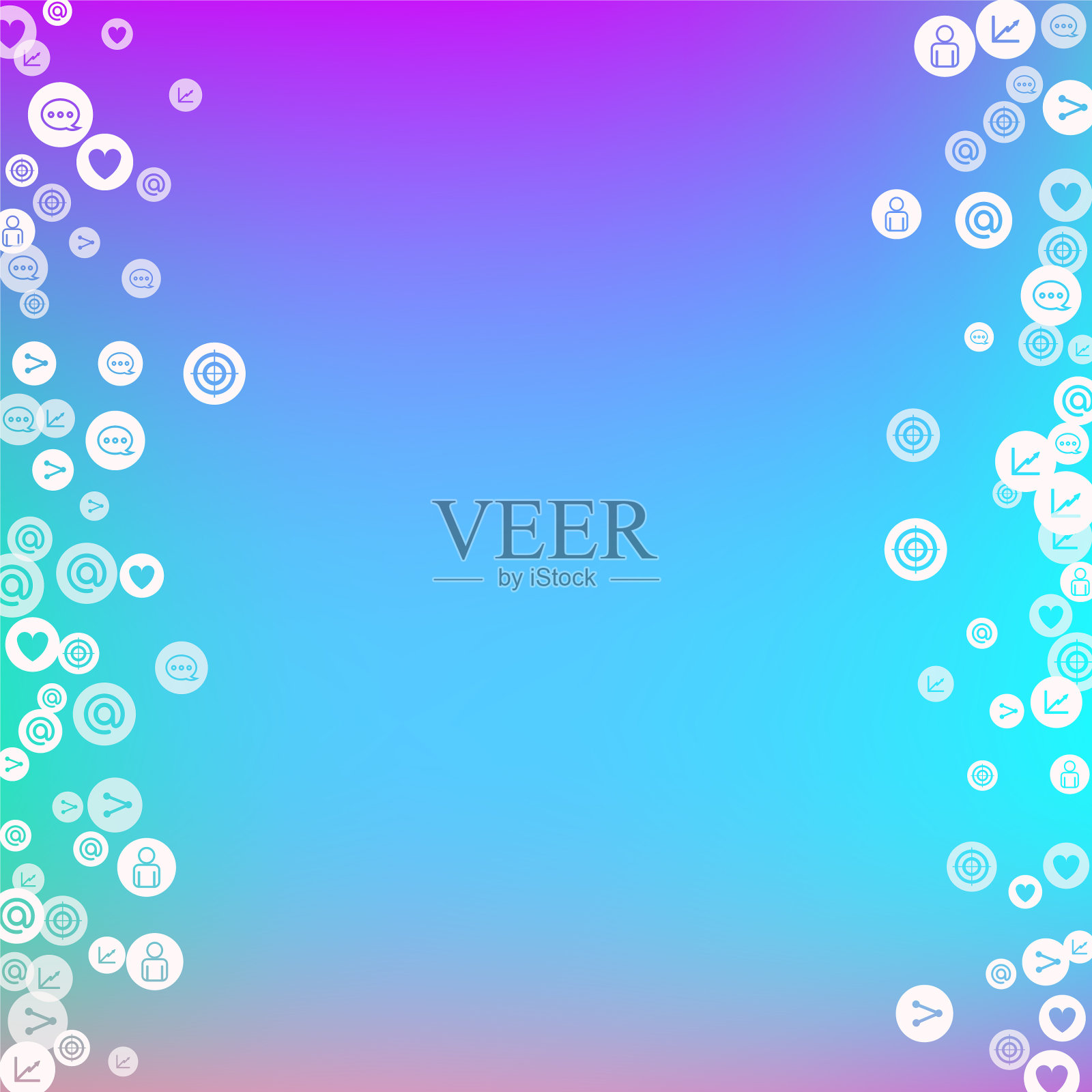 社交媒体营销传播网络插画图片素材