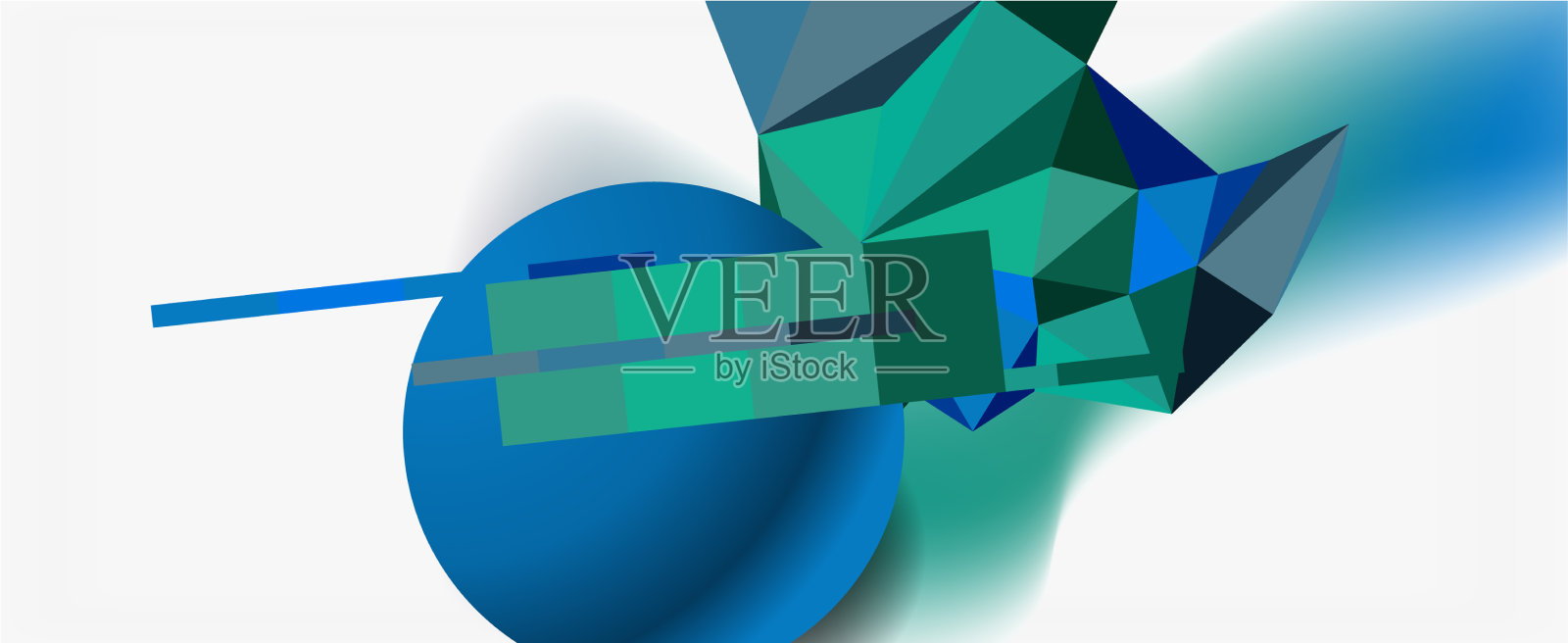 新潮的3d几何构图设计模板插画图片素材