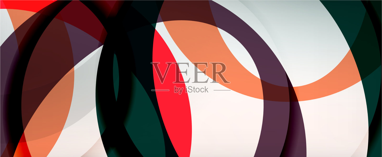 环形几何形状o字母重复插画图片素材