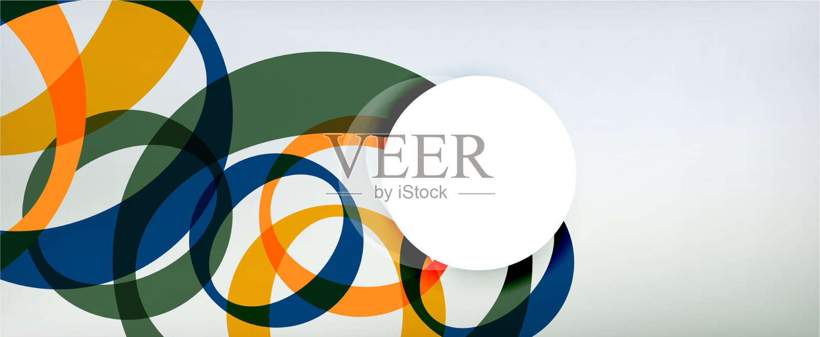 环形几何形状o字母重复插画图片素材