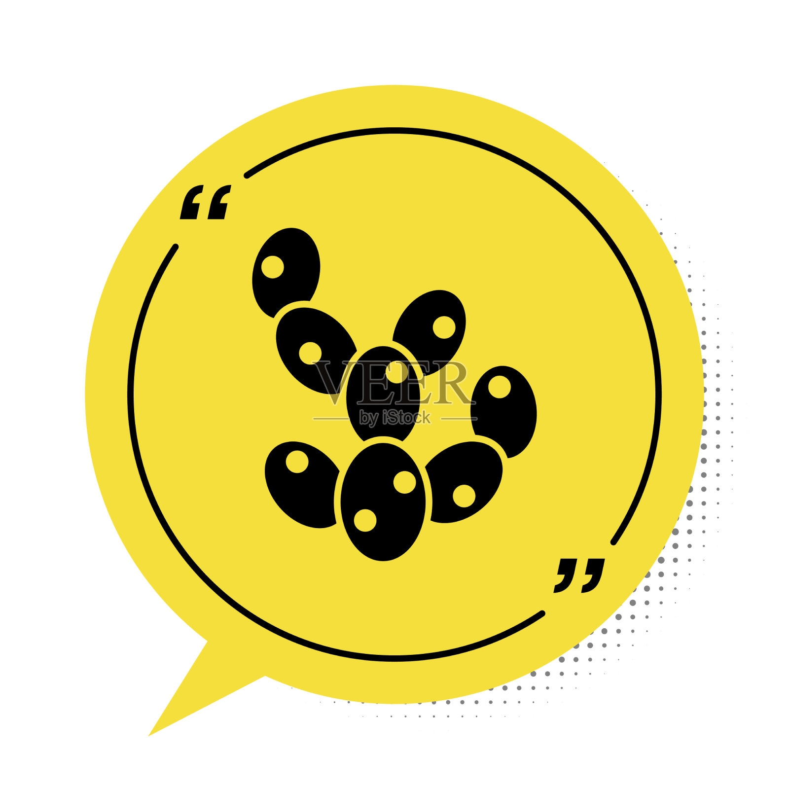 黑色仙人掌图标孤立在白色背景插画图片素材