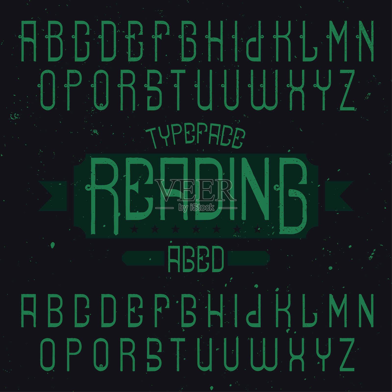 复古标签字体命名阅读插画图片素材