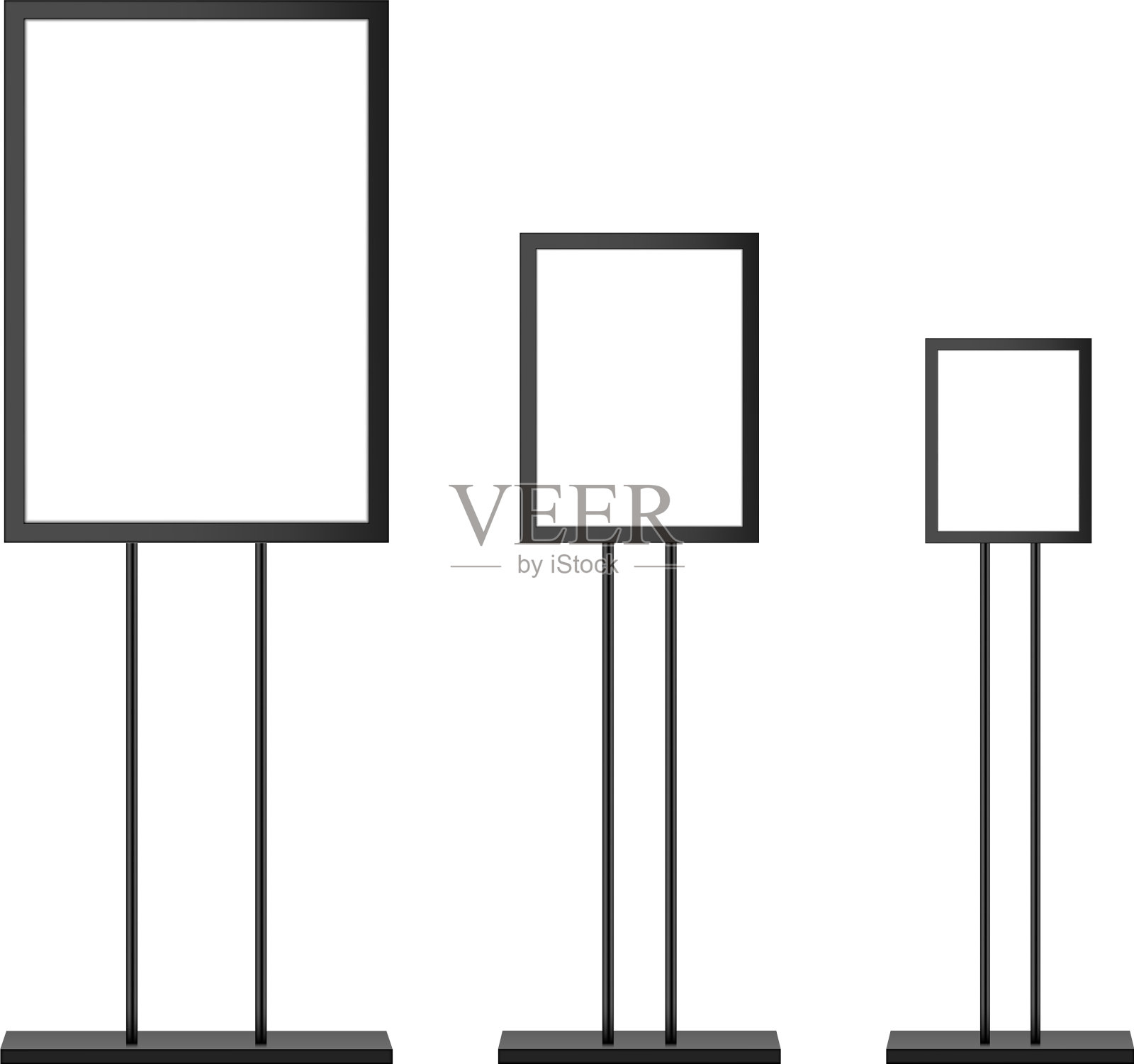 落地展示和标识架插画图片素材