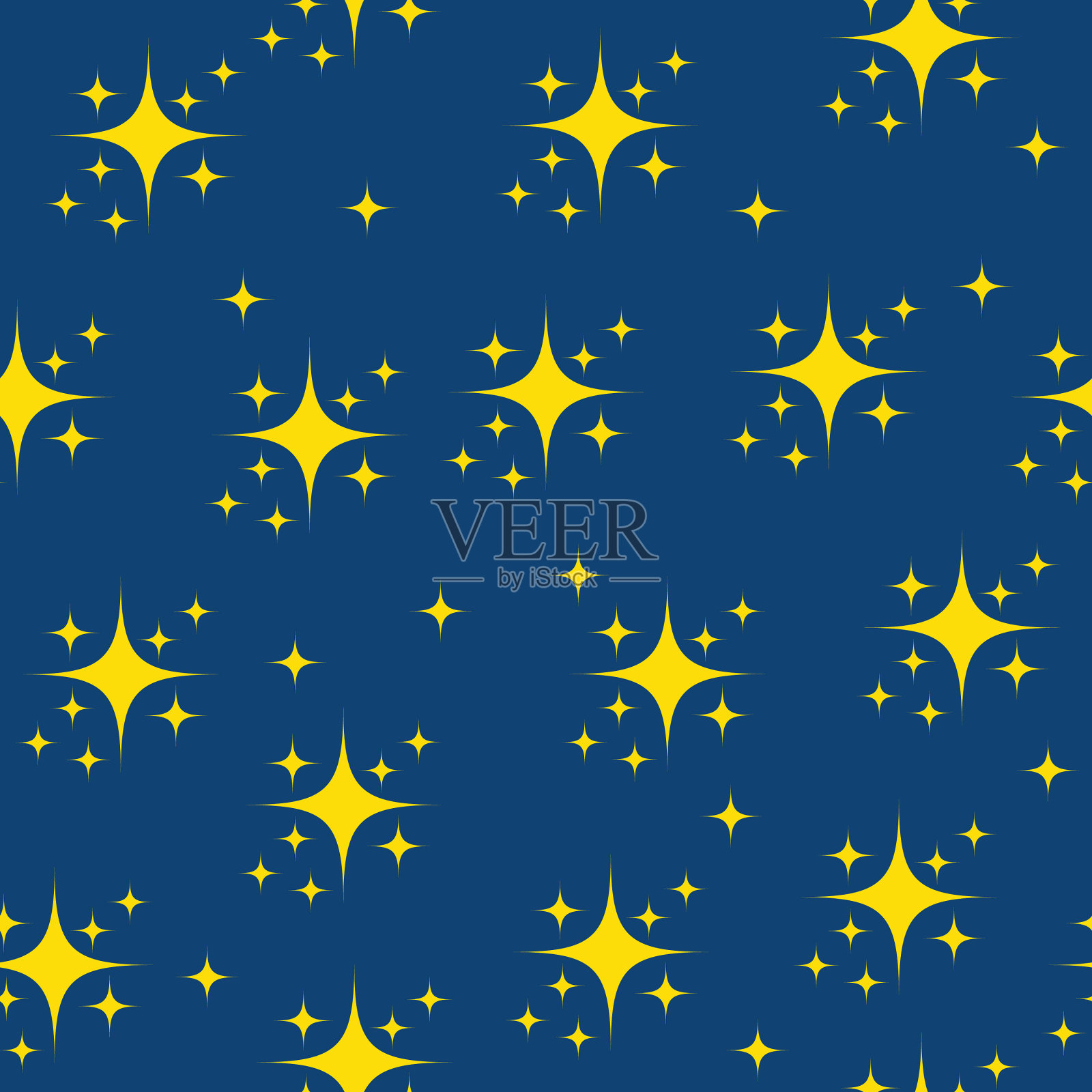 星星无缝图案礼品包装纸插画图片素材